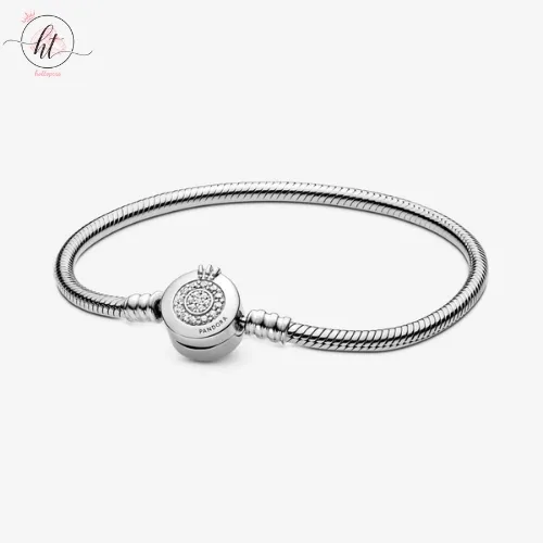 Pandora Moments Silver Bracelet with Crown O Clasp