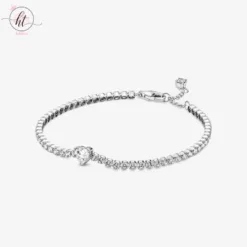 Pandora Timeless Silver Bracelet with Sparkling Stones
