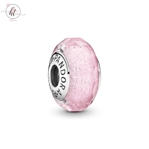 Pandora Moments Transparent Pink Murano Charm