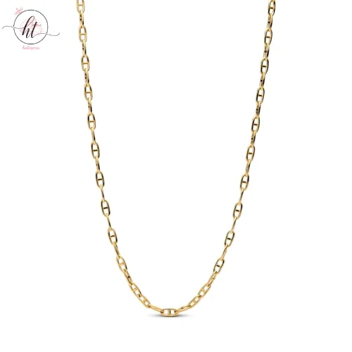 Pandora 14k Gold-Plated Mini Link Necklace – Minimalist Beauty