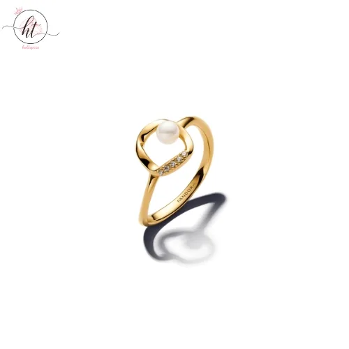 14k Gold-Plated Pearl Ring – Radiant Elegance