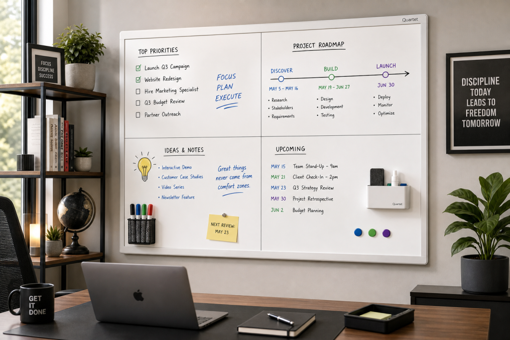 Quartet Magnetic Dry-Erase Whiteboard