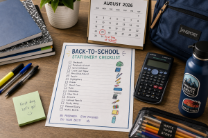 back to school stationery checklist